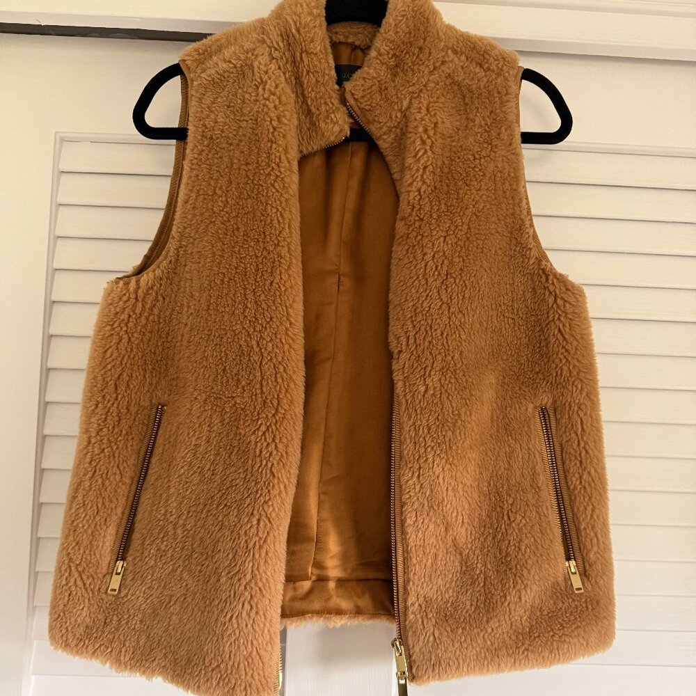J. Crew Teddy Bear Sherpa Vest Size Small